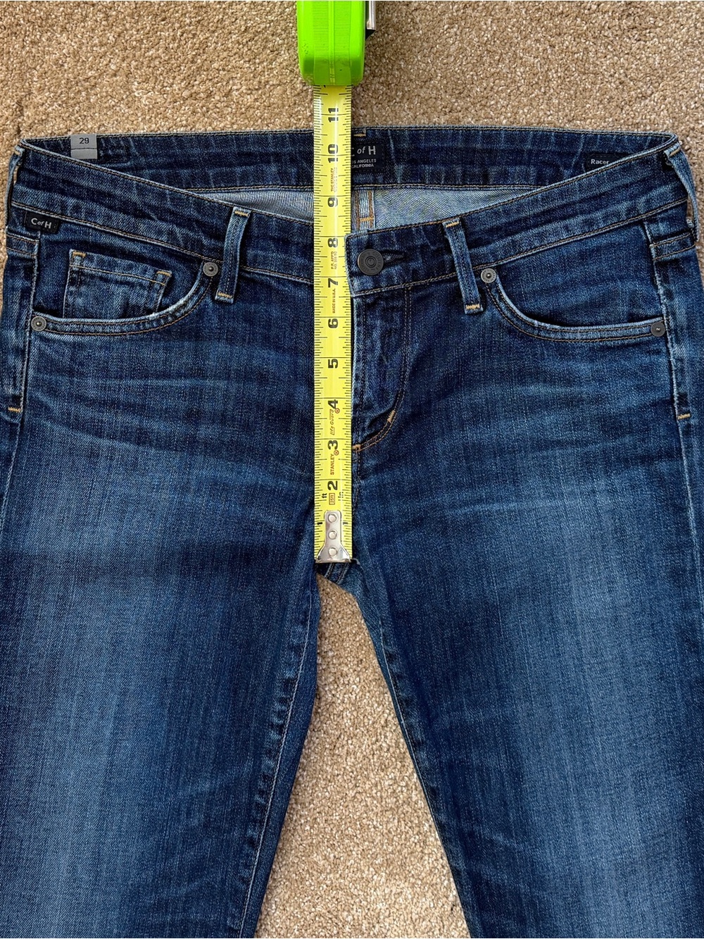 Citizens of Humanity Racer Y2K Low Rise Skinny Jeans 29 Slash Wash USA - Picture 9 of 16